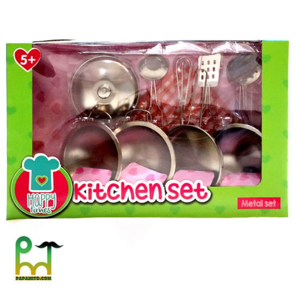 ست استیل لوازم آشپزخانه کودک مدل Kitchen Set