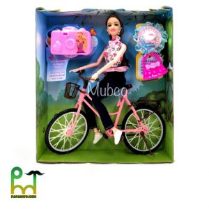 عروسک باربی با دوچرخه کد 618.1