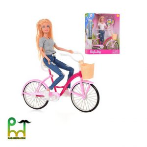 عروسک باربی دفا با دوچرخه کد 8361